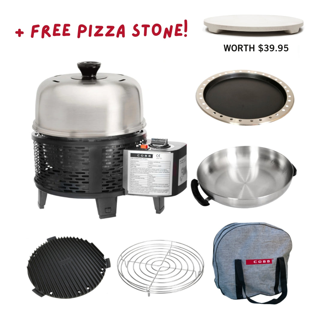 COBB Pro Black Gas Bundle & FREE Pizza Stone